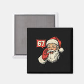 67 Meme Zes Zeven Kerstman Grappig Kerstmis Gen Z  Magneet (Voorkant / Achterkant)