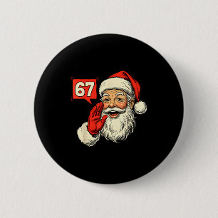 67 Meme Zes Zeven Kerstman Grappig Kerstmis Gen Z Ronde Button 5,7 Cm