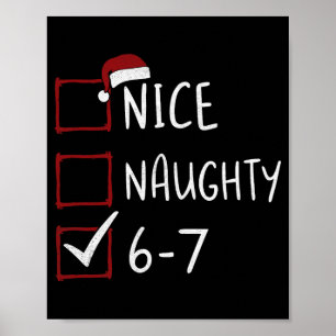 67 Meme Zes Zeven Mannen Jongens Kerstmis 6-7 Meme Poster