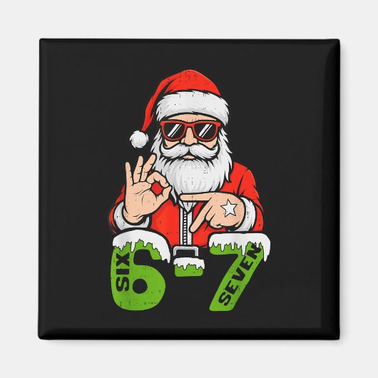 67 Meme Zes Zeven Sinterklaas Grappig Kerstmis Gen Magneet (Voorkant)
