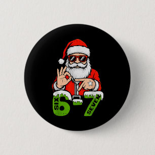 67 Meme Zes Zeven Sinterklaas Grappig Kerstmis Gen Ronde Button 5,7 Cm