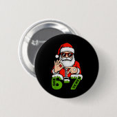 67 Meme Zes Zeven Sinterklaas Grappig Kerstmis Gen Ronde Button 5,7 Cm (Voorkant /achterkant)