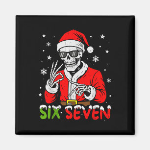 67 Meme Zes Zeven Skelet Kerstman Grappige Kerst G Magneet