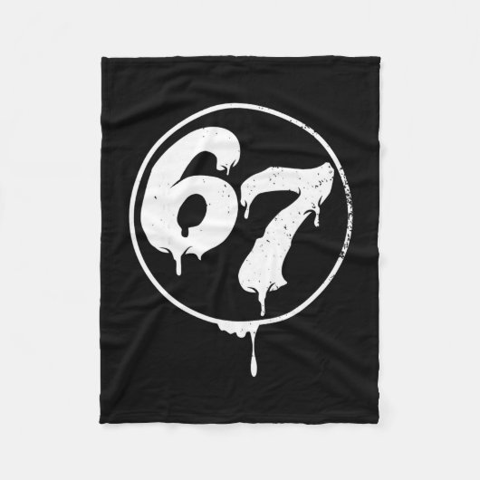 67 Meme Zes Zeven Urn Graffiti Stijl Fleece Deken (Voorkant)