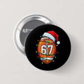 67 Meme Zes Zeven Voetbal Kerstman Grappig Kerstmi Ronde Button 5,7 Cm (Voorkant /achterkant)