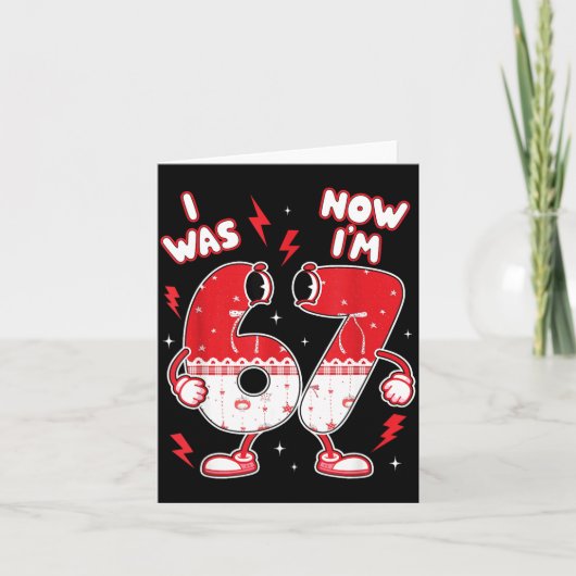 67 Meme Zes Zeven Voor Kinderen Jongens Valentijns Kaart (Voorkant)