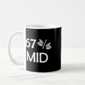 67% Mid Meme handen grappige internettrend 6-7 zes Koffiemok (Links)