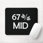 67% Mid Meme handen grappige internettrend 6-7 Zes Muismat (Met muis)