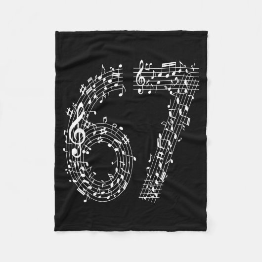 67 Music Meme Six Seven Music Teacher Musician  Fleece Deken (Voorkant)