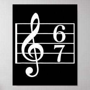 67 Muziek Meme Slang Zes Zeven Muziekleraar School Poster