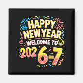 67 New Year's Eve - Happy New Year 2026-7 Funny 67 Magneet (Voorkant)