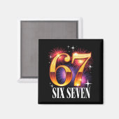 67 New Years Eve Party Pajama Shirt 6 7 Meme 67 20 Magneet (Voorkant / Achterkant)