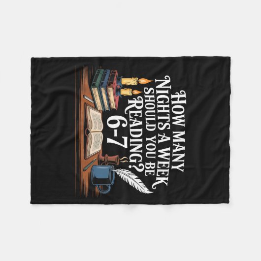 67 Nights Reading Meme For Bibliophiles Englieache Fleece Deken (Voorkant (Horizontaal))