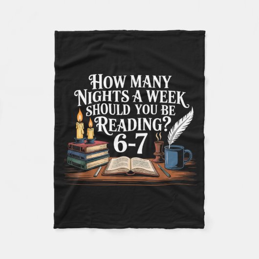67 Nights Reading Meme For Bibliophiles Englieache Fleece Deken (Voorkant)