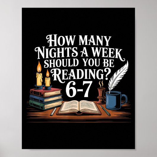 67 Nights Reading Meme For Bibliophiles Englieache Poster (Voorkant)
