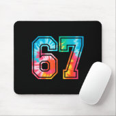 67 Number Meme Funny Six Seven Tie Dye Gen Alpha S Muismat (Met muis)