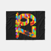 67 Number Meme Six Seven 6 7 Building Blocks Gen A Fleece Deken (Voorkant (Horizontaal))