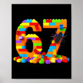 67 Number Meme Six Seven 6 7 Building Blocks Gen A Poster (Voorkant)