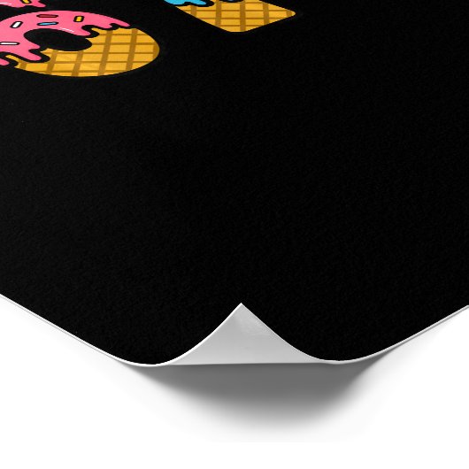 67 Number Six Seven Alpha Slang Ice Cream Drip Fun Poster (Hoek)