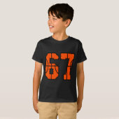 67 Number Six Seven Funny Meme Gen Alpha Slang Bas T-shirt (Voorkant volledig)