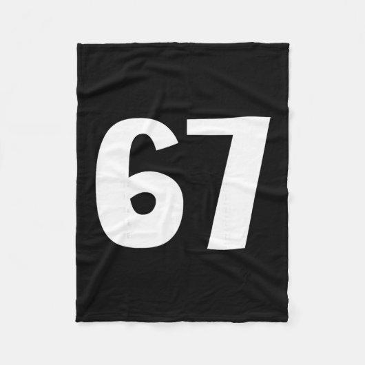67 Number Sixty-seven Funny Meme Six Seven Matchin Fleece Deken (Voorkant)