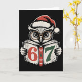 67 Nummer Uil Kerstmis Internet Meme Vakantie Kaart (Gele Bloem)