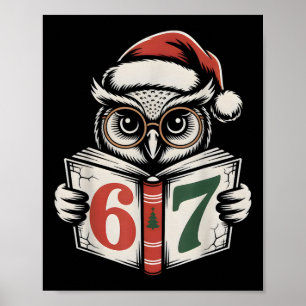 67 Nummer Uil Kerstmis Internet Meme Vakantie Poster