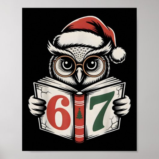 67 Nummer Uil Kerstmis Internet Meme Vakantie Poster (Voorkant)