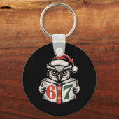 67 Nummer Uil Kerstmis Internet Meme Vakantie  Sleutelhanger (Voorkant)