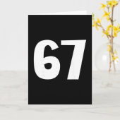 67 Nummer Zesenzestig Grappige Meme Zes Zeven Matc Kaart (Gele Bloem)