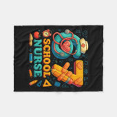 67 Nurse Days Funny Medical Back To School  Fleece Deken (Voorkant (Horizontaal))