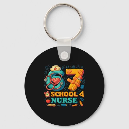 67 Nurse Days Funny Medical Back To School Sleutelhanger (Voorkant)