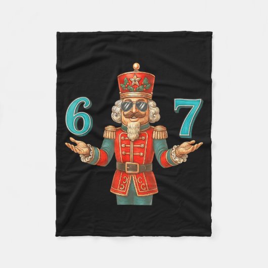 67 Nutcracker Six Seven Meme Christmas 6 7 Teens K Fleece Deken (Voorkant)