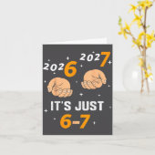 67 Nye 2026 New Years Funny 6 7 Number Six Seven M Kaart (Gele Bloem)