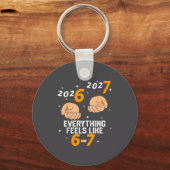 67 Nye 2026 New Years Funny 6 7 Number Six Seven M Sleutelhanger (Voorkant)