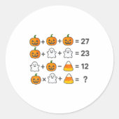 67 Order Operations Math Teacher Halloween Costume Ronde Sticker (Voorkant)