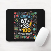 67 overleefde 100 dagen school 6 7 100ste dag kind muismat (Met muis)
