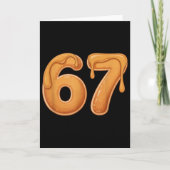 67 Pannenkoek Meme Grappig Six Seven Jargon  Kaart (Voorkant)