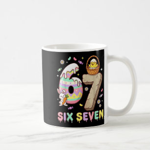 67 Pasen Zes Zeven Konijn Kuiken Paasei Grappig 6 Koffiemok