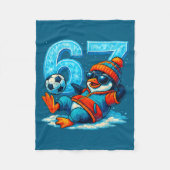 67 Penguin Soccer Funny Winter Meme Gift  Fleece Deken (Voorkant)