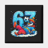 67 Penguin Soccer Funny Winter Meme Gift  Magneet (Voorkant)