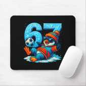 67 Penguin Soccer Funny Winter Meme Gift Muismat (Met muis)