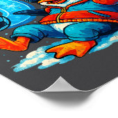 67 Penguin Soccer Funny Winter Meme Gift  Poster (Hoek)