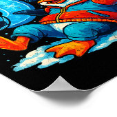 67 Penguin Soccer Funny Winter Meme Gift  Poster (Hoek)