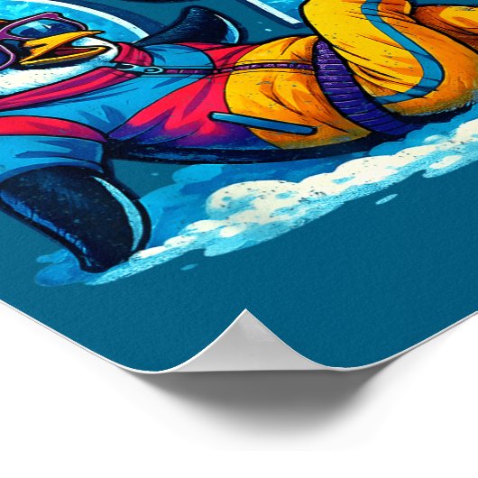 67 Penguin Soccer Funny Winter Meme Gift  Poster (Hoek)