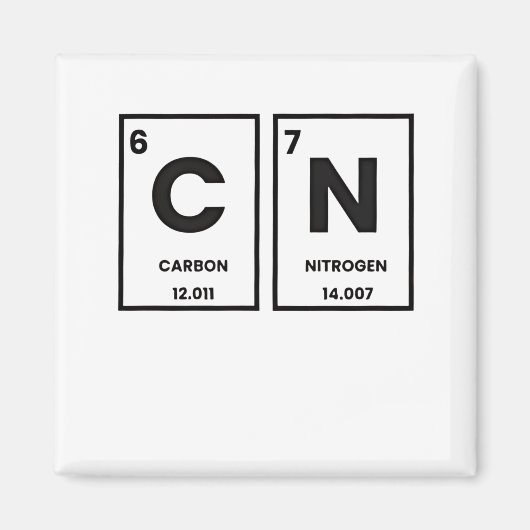 67 Periodic Table Element Chemistry Mason Meme Magneet (Voorkant)