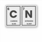67 Periodic Table Element Chemistry Mason Meme Sticker (Voorkant)