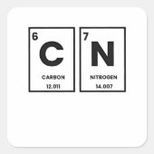 67 Periodic Table Element Chemistry Mason Meme Vierkante Sticker (Voorkant)
