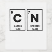 67 Periodic Table Element Chemistry Mason Meme Wijn Etiket (Enkel label)