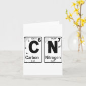 67 Periodic Table Halloween Costume Mad Scientist  Kaart (Gele Bloem)